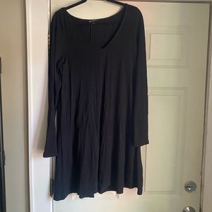 Express Black Long Sleeved Swing Dress | Size L